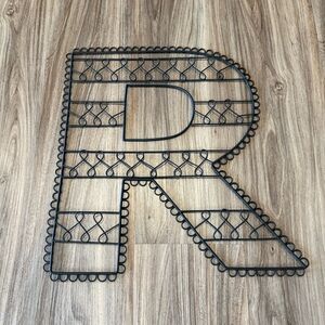 Pottery Barn Teen Black Wire Letter R Wall Decor